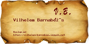 Vilhelem Barnabás névjegykártya
