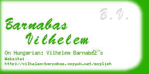 barnabas vilhelem business card